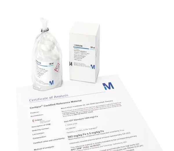 MERCK 119533 Cyanide Standard Solution Traceable To Srm From Nist K2[Zn(Cn)4] in H2O 1000 Mg/L Cn-Certipur®